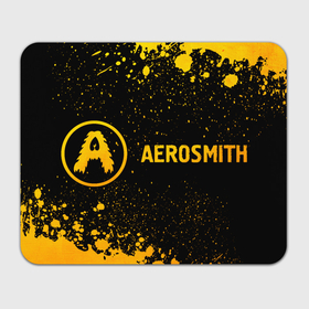Прямоугольный коврик для мышки с принтом Aerosmith   gold gradient по горизонтали в Петрозаводске, натуральный каучук | размер 230 х 185 мм; запечатка лицевой стороны | 