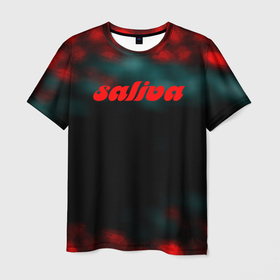 Мужская футболка 3D с принтом Saliva rock band в Кировске, 100% полиэфир | прямой крой, круглый вырез горловины, длина до линии бедер | 