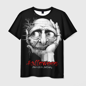 Мужская футболка 3D с принтом Страшный праздник Хэллоуин в Екатеринбурге, 100% полиэфир | прямой крой, круглый вырез горловины, длина до линии бедер | 