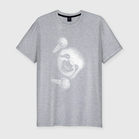 Мужская футболка хлопок Slim с принтом Любопытный ленивец в Петрозаводске, 92% хлопок, 8% лайкра | приталенный силуэт, круглый вырез ворота, длина до линии бедра, короткий рукав | Тематика изображения на принте: 