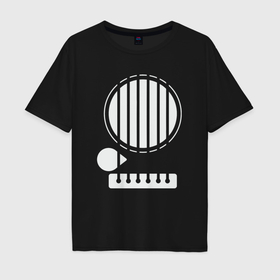 Мужская футболка хлопок Oversize с принтом Guitar player в Курске, 100% хлопок | свободный крой, круглый ворот, “спинка” длиннее передней части | 