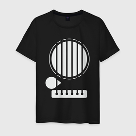 Мужская футболка хлопок с принтом Guitar player в Белгороде, 100% хлопок | прямой крой, круглый вырез горловины, длина до линии бедер, слегка спущенное плечо. | 