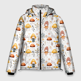 Мужская зимняя куртка 3D с принтом Грибочки человечки   лесной  паттерн в Тюмени, верх — 100% полиэстер; подкладка — 100% полиэстер; утеплитель — 100% полиэстер | длина ниже бедра, свободный силуэт Оверсайз. Есть воротник-стойка, отстегивающийся капюшон и ветрозащитная планка. 

Боковые карманы с листочкой на кнопках и внутренний карман на молнии. | Тематика изображения на принте: 