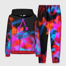 Мужской костюм с толстовкой 3D с принтом Assassins Creed mirage neon gradient в Белгороде,  |  | 