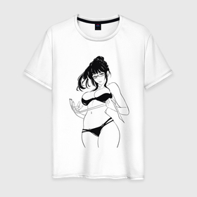 Мужская футболка хлопок с принтом Маки Зенин    Jujutsu kaisen в Белгороде, 100% хлопок | прямой крой, круглый вырез горловины, длина до линии бедер, слегка спущенное плечо. | Тематика изображения на принте: 