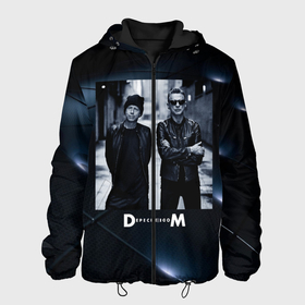 Мужская куртка 3D с принтом Depeche Mode   Мартин и Дэйв в Екатеринбурге, ткань верха — 100% полиэстер, подклад — флис | прямой крой, подол и капюшон оформлены резинкой с фиксаторами, два кармана без застежек по бокам, один большой потайной карман на груди. Карман на груди застегивается на липучку | Тематика изображения на принте: 