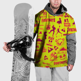 Накидка на куртку 3D с принтом Fortnite epic games yellow в Тюмени, 100% полиэстер |  | 