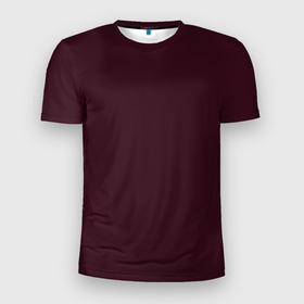 Мужская футболка 3D Slim с принтом Очень тёмный красный в Санкт-Петербурге, 100% полиэстер с улучшенными характеристиками | приталенный силуэт, круглая горловина, широкие плечи, сужается к линии бедра | 