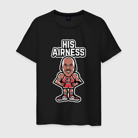 Мужская футболка хлопок с принтом Airness Jordan в Екатеринбурге, 100% хлопок | прямой крой, круглый вырез горловины, длина до линии бедер, слегка спущенное плечо. | 