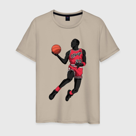 Мужская футболка хлопок с принтом Retro Jordan , 100% хлопок | прямой крой, круглый вырез горловины, длина до линии бедер, слегка спущенное плечо. | 