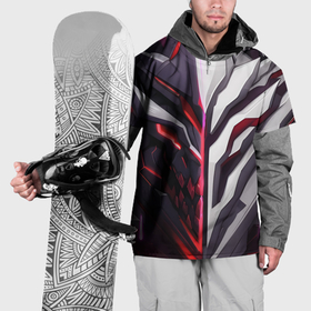 Накидка на куртку 3D с принтом Броня адская и райская красная в Курске, 100% полиэстер |  | 
