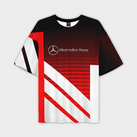Мужская футболка oversize 3D с принтом Mercedes Benz sport line stripes в Тюмени,  |  | 