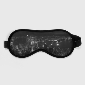 Маска для сна 3D с принтом Серый ночной город в городе Новоалтайск, внешний слой — 100% полиэфир, внутренний слой — 100% хлопок, между ними — поролон |  | 