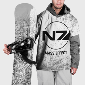 Накидка на куртку 3D с принтом Mass Effect glitch на светлом фоне в Белгороде, 100% полиэстер |  | Тематика изображения на принте: 