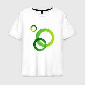 Мужская футболка хлопок Oversize с принтом Молекулы в Новосибирске, 100% хлопок | свободный крой, круглый ворот, “спинка” длиннее передней части | 