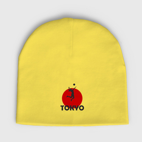 Мужская шапка демисезонная с принтом Волейбол в Токио в Белгороде,  |  | Тематика изображения на принте: 