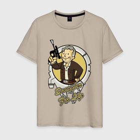 Мужская футболка хлопок с принтом Fallout   smuggler boy , 100% хлопок | прямой крой, круглый вырез горловины, длина до линии бедер, слегка спущенное плечо. | 