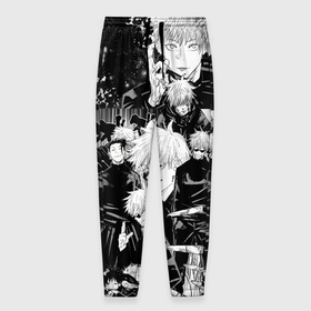 Мужские брюки 3D с принтом Сатору Годжо   Магическая Битва в Санкт-Петербурге, 100% полиэстер | манжеты по низу, эластичный пояс регулируется шнурком, по бокам два кармана без застежек, внутренняя часть кармана из мелкой сетки | 