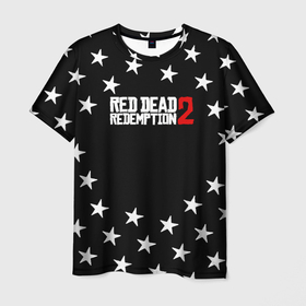 Мужская футболка 3D с принтом Red Dead Redemption звёзды дикого запада в Санкт-Петербурге, 100% полиэфир | прямой крой, круглый вырез горловины, длина до линии бедер | Тематика изображения на принте: 