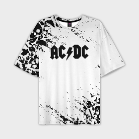 Мужская футболка oversize 3D с принтом ACDC rock collection краски черепа в Кировске,  |  | Тематика изображения на принте: 