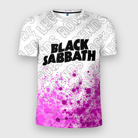 Мужская футболка 3D Slim с принтом Black Sabbath rock legends посередине в Новосибирске, 100% полиэстер с улучшенными характеристиками | приталенный силуэт, круглая горловина, широкие плечи, сужается к линии бедра | 