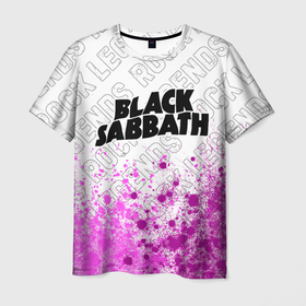 Мужская футболка 3D с принтом Black Sabbath rock legends посередине в Белгороде, 100% полиэфир | прямой крой, круглый вырез горловины, длина до линии бедер | Тематика изображения на принте: 
