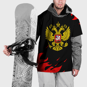 Накидка на куртку 3D с принтом Герф россия красный огонь в Курске, 100% полиэстер |  | 