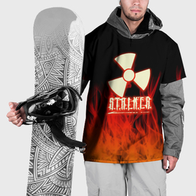 Накидка на куртку 3D с принтом Stalker 2 flame в Екатеринбурге, 100% полиэстер |  | Тематика изображения на принте: 