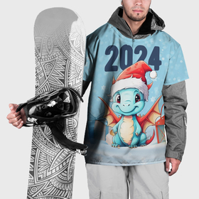 Накидка на куртку 3D с принтом 2024  праздничный дракончик в Санкт-Петербурге, 100% полиэстер |  | Тематика изображения на принте: 