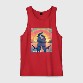 Мужская майка хлопок Акулы арт: в Ухте, 100% хлопок |  |