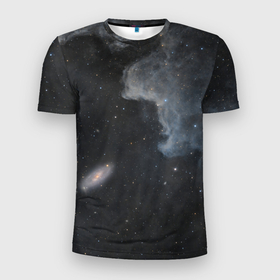 Мужская футболка 3D Slim с принтом Бесконечная вселенная в Белгороде, 100% полиэстер с улучшенными характеристиками | приталенный силуэт, круглая горловина, широкие плечи, сужается к линии бедра | 