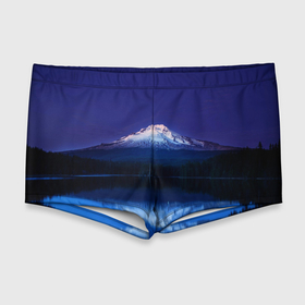 Мужские купальные плавки 3D с принтом Горный вулкан Фудзияма , Полиэстер 85%, Спандекс 15% |  | Тематика изображения на принте: 