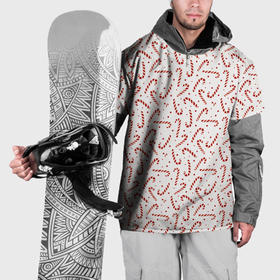 Накидка на куртку 3D с принтом Caramel cane new years pattern в Санкт-Петербурге, 100% полиэстер |  | 