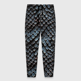 Мужские брюки 3D с принтом Паттерн чешуя дракона , 100% полиэстер | манжеты по низу, эластичный пояс регулируется шнурком, по бокам два кармана без застежек, внутренняя часть кармана из мелкой сетки | 