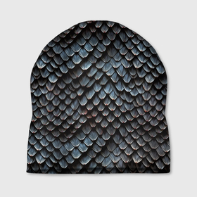 Шапка 3D с принтом Паттерн чешуя дракона в Тюмени, 100% полиэстер | универсальный размер, печать по всей поверхности изделия | 