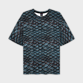 Мужская футболка oversize 3D с принтом Dragon scale pattern в Екатеринбурге,  |  | Тематика изображения на принте: 