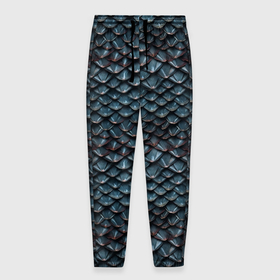 Мужские брюки 3D с принтом Dragon scale pattern в Санкт-Петербурге, 100% полиэстер | манжеты по низу, эластичный пояс регулируется шнурком, по бокам два кармана без застежек, внутренняя часть кармана из мелкой сетки | 