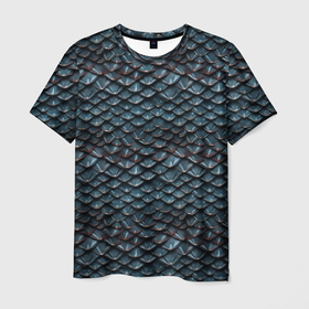 Мужская футболка 3D с принтом Dragon scale pattern , 100% полиэфир | прямой крой, круглый вырез горловины, длина до линии бедер | Тематика изображения на принте: 