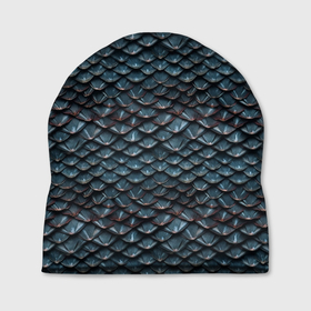 Шапка 3D с принтом Dragon scale pattern в Петрозаводске, 100% полиэстер | универсальный размер, печать по всей поверхности изделия | 
