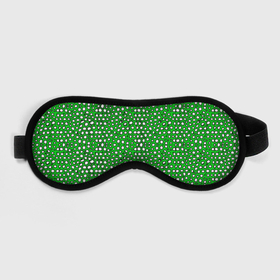 Маска для сна 3D с принтом Белые пузырьки на зелёном фоне , внешний слой — 100% полиэфир, внутренний слой — 100% хлопок, между ними — поролон |  | 