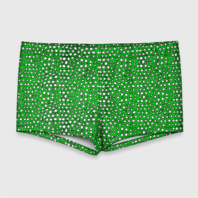Мужские купальные плавки 3D с принтом Белые пузырьки на зелёном фоне , Полиэстер 85%, Спандекс 15% |  | 