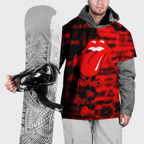 Накидка на куртку 3D с принтом Rolling Stones logo групп в Тюмени, 100% полиэстер |  | 