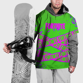 Накидка на куртку 3D с принтом Fortnite неоновые краски в Тюмени, 100% полиэстер |  | 
