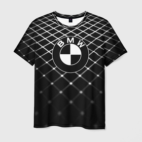 Мужская футболка 3D с принтом BMW спортивная сетка в Екатеринбурге, 100% полиэфир | прямой крой, круглый вырез горловины, длина до линии бедер | Тематика изображения на принте: 