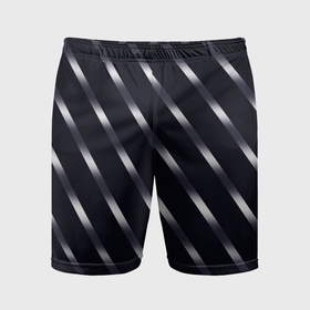 Мужские шорты спортивные с принтом Чёрно фиолетовый переливающиеся полосы ,  |  | Тематика изображения на принте: 