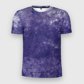 Мужская футболка 3D Slim с принтом Абстракция   violet color background в Петрозаводске, 100% полиэстер с улучшенными характеристиками | приталенный силуэт, круглая горловина, широкие плечи, сужается к линии бедра | 