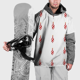 Накидка на куртку 3D с принтом Новогодние украшения сосульки в Тюмени, 100% полиэстер |  | 