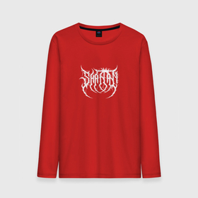 Мужской лонгслив хлопок с принтом Death metal ImSHAITAN logo , 100% хлопок |  | Тематика изображения на принте: 