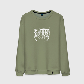Мужской свитшот хлопок с принтом Death metal ImSHAITAN logo , 100% хлопок |  | Тематика изображения на принте: 