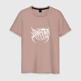 Мужская футболка хлопок с принтом Death metal ImSHAITAN logo в Белгороде, 100% хлопок | прямой крой, круглый вырез горловины, длина до линии бедер, слегка спущенное плечо. | Тематика изображения на принте: 